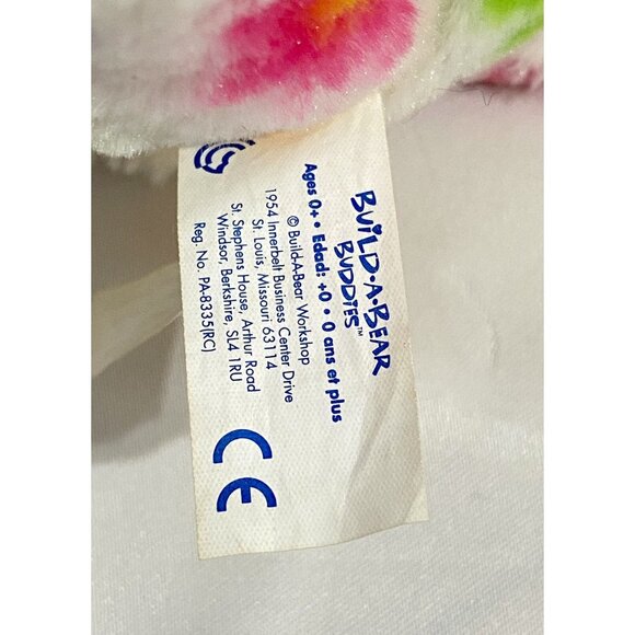 Build A Bear Smallfry 7” Flower Blossom Bunny Rabbit White Floral - Picture 4 of 4